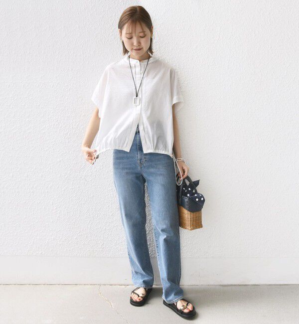 SHIPS for women「〈手洗い可能〉サッカー 裾 ドロスト ドルマン ブラウス 2」|シャツ・ブラウス|