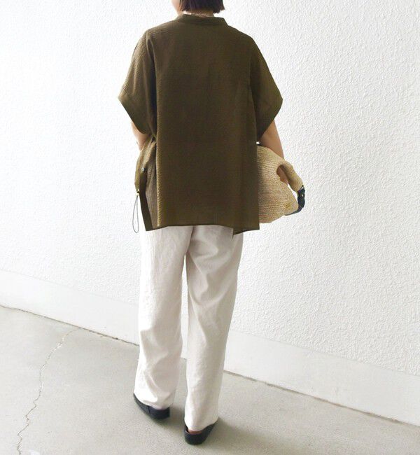 SHIPS for women「〈手洗い可能〉サッカー 裾 ドロスト ドルマン ブラウス 2」|シャツ・ブラウス|