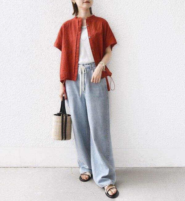 SHIPS for women「〈手洗い可能〉サッカー 裾 ドロスト ドルマン ブラウス 2」|シャツ・ブラウス|