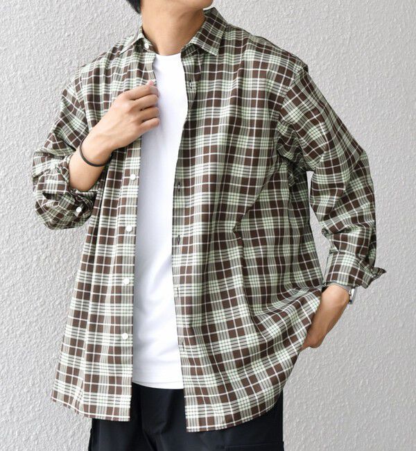 SHIPS any「SHIPS any:〈洗濯機可能〉LIM BLESS チェック レギュラーカラー シャツ◇」|シャツ・ブラウス|ブラウン