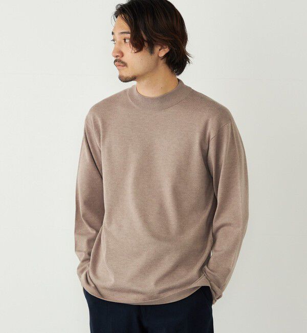 SHIPS Colors 「SHIPS Colors:〈吸湿発熱〉Solist(R)Heat 14ゲージ モックネックニット◇」|ニット・セーター|