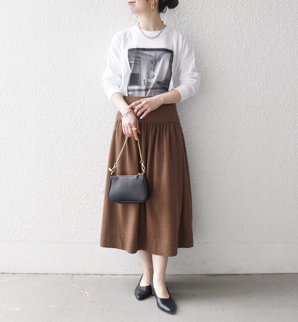 SHIPS any「SHIPS any:〈洗濯機可能〉ループヤーン ギャザー フレア スカート」|スカート|