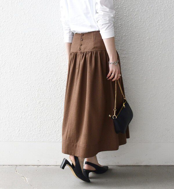 SHIPS any「SHIPS any:〈洗濯機可能〉ループヤーン ギャザー フレア スカート」|スカート|