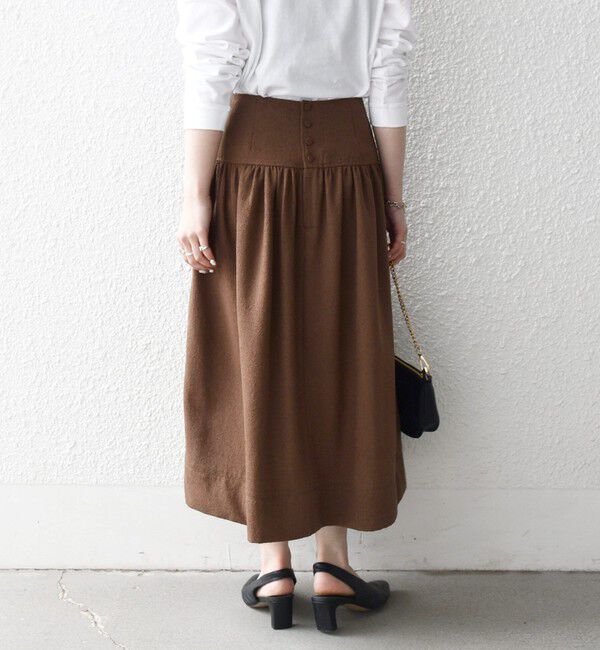 SHIPS any「SHIPS any:〈洗濯機可能〉ループヤーン ギャザー フレア スカート」|スカート|