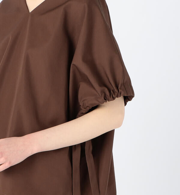 TOMORROWLAND collection「コットントロピカル リボンカフスVネックブラウス」|シャツ・ブラウス|