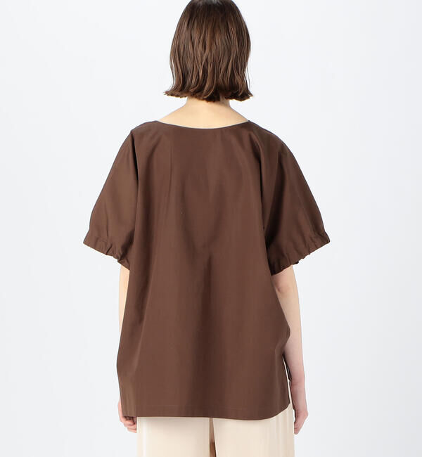 TOMORROWLAND collection「コットントロピカル リボンカフスVネックブラウス」|シャツ・ブラウス|