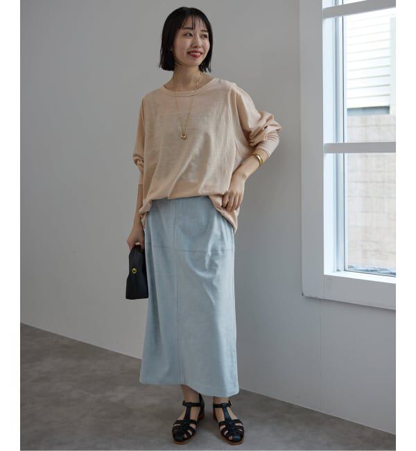 SLOBE IENA「カラースエードタイトスカート」|スカート|