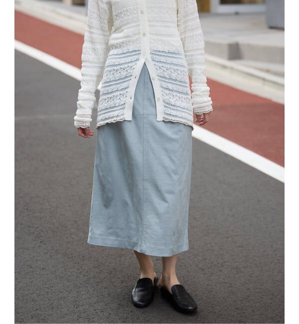 SLOBE IENA「カラースエードタイトスカート」|スカート|