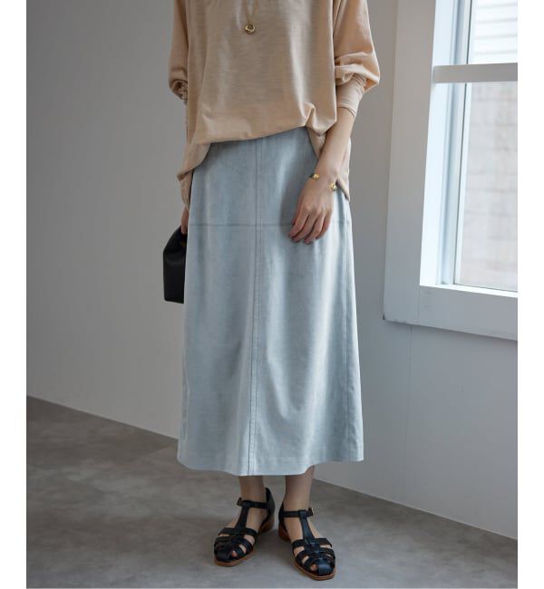 SLOBE IENA「カラースエードタイトスカート」|スカート|