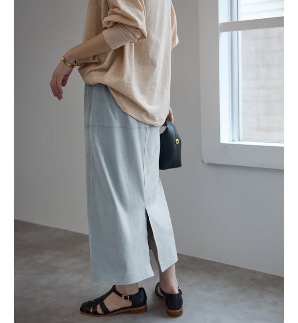 SLOBE IENA「カラースエードタイトスカート」|スカート|