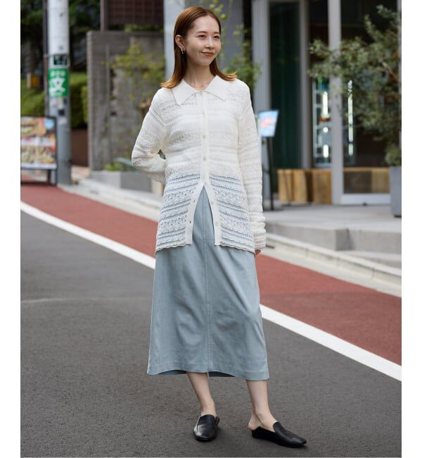 SLOBE IENA「カラースエードタイトスカート」|スカート|