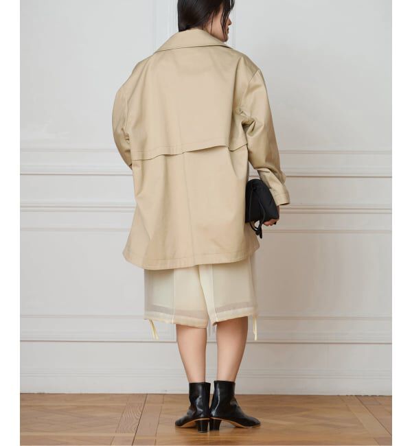 IENA LA BOUCLE「IENA LA BOUCLE コットンギャバジンステンカラーハーフコート」|ステンカラーコート|