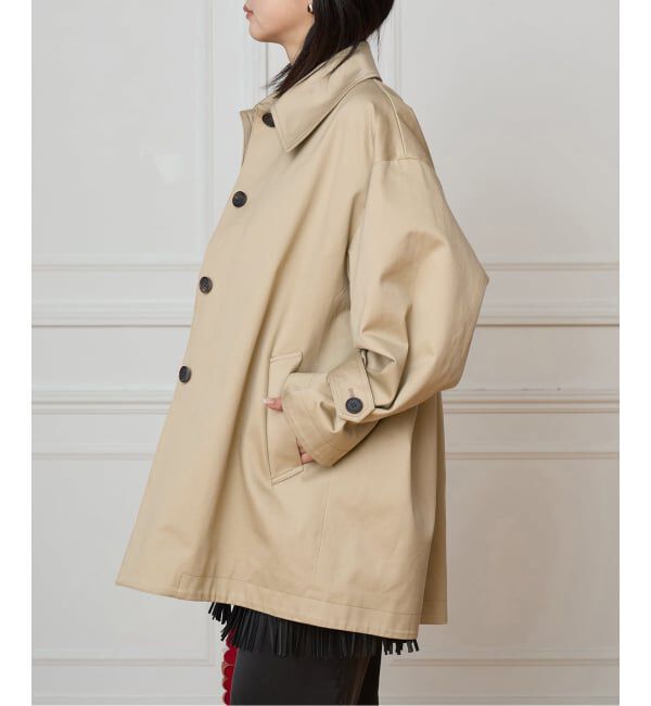 IENA LA BOUCLE「IENA LA BOUCLE コットンギャバジンステンカラーハーフコート」|ステンカラーコート|