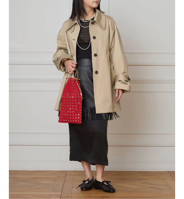 IENA LA BOUCLE「IENA LA BOUCLE コットンギャバジンステンカラーハーフコート」|ステンカラーコート|