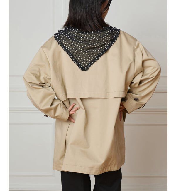 IENA LA BOUCLE「IENA LA BOUCLE コットンギャバジンステンカラーハーフコート」|ステンカラーコート|