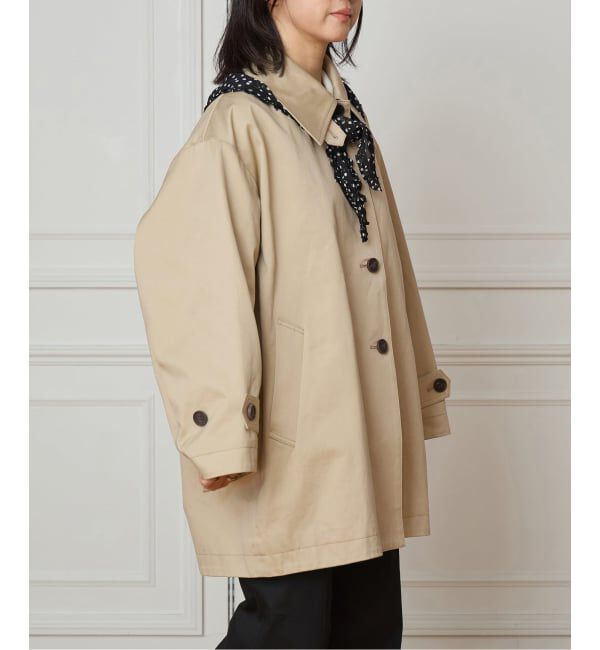 IENA LA BOUCLE「IENA LA BOUCLE コットンギャバジンステンカラーハーフコート」|ステンカラーコート|