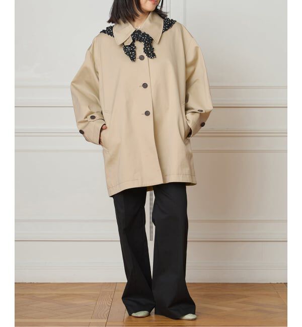 IENA LA BOUCLE「IENA LA BOUCLE コットンギャバジンステンカラーハーフコート」|ステンカラーコート|