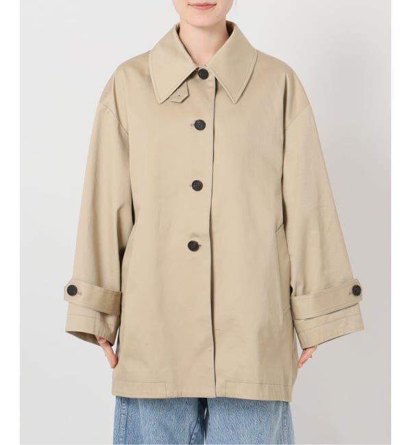 IENA LA BOUCLE「IENA LA BOUCLE コットンギャバジンステンカラーハーフコート」|ステンカラーコート|