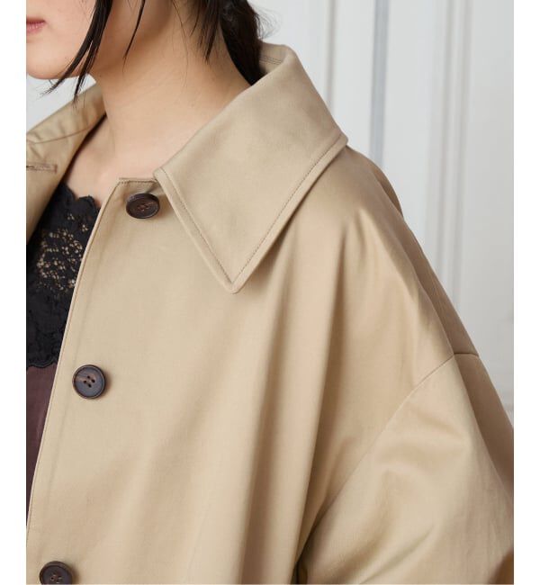 IENA LA BOUCLE「IENA LA BOUCLE コットンギャバジンステンカラーハーフコート」|ステンカラーコート|