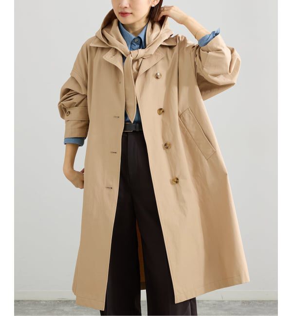 IENA「撥水ステンカラーコート」|ステンカラーコート|