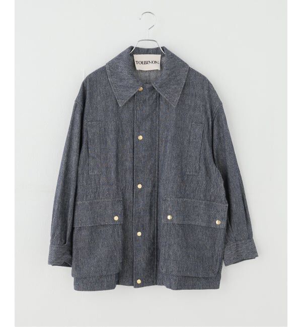 IENA「TOURNON/トゥルノン CS CHAMBRAY FIELD JK ジャケット 26SSBZ003」|その他|ネイビー