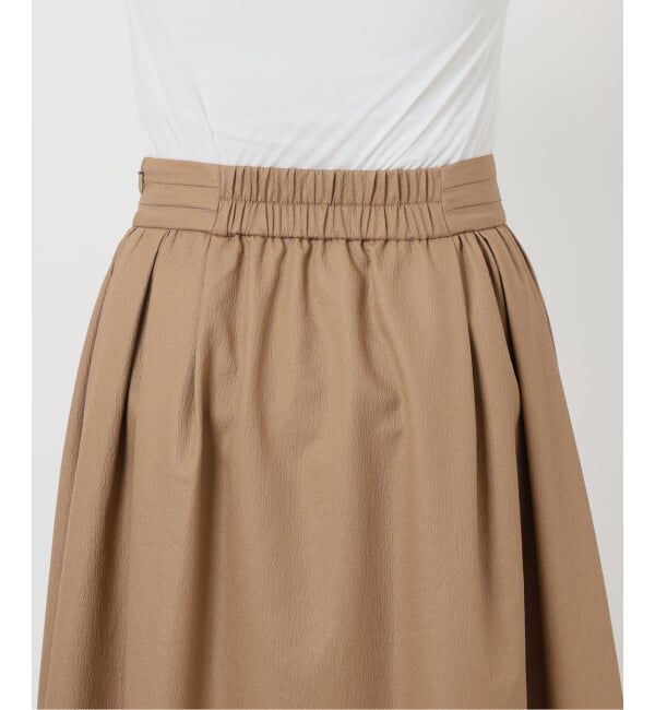  「【洗える】幾何柄サッカータックスカート」|スカート|