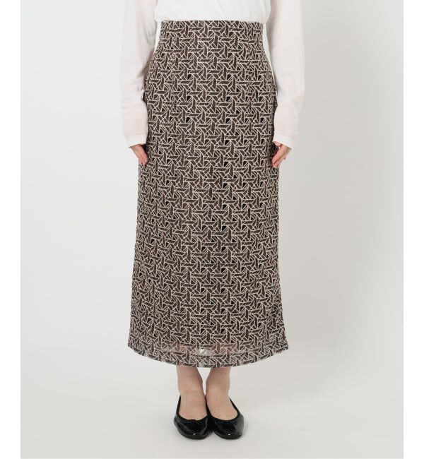  「ジオメトリックレースタイトスカート」|スカート|