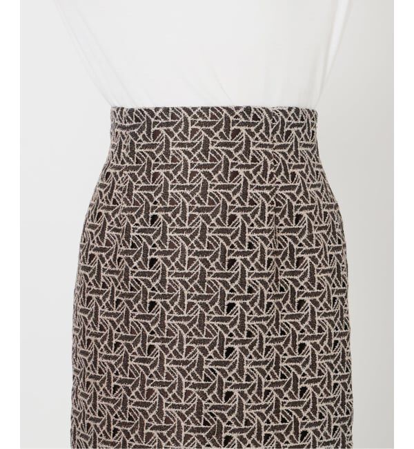  「ジオメトリックレースタイトスカート」|スカート|