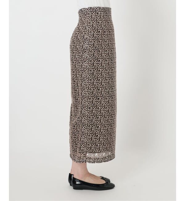  「ジオメトリックレースタイトスカート」|スカート|