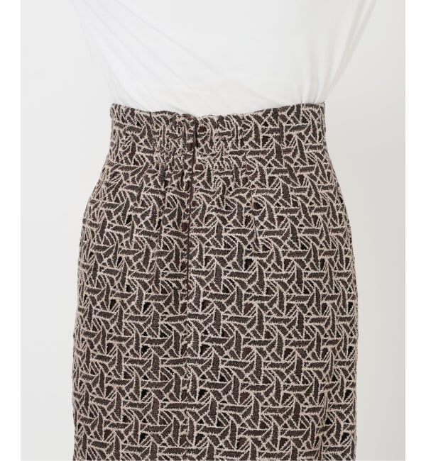  「ジオメトリックレースタイトスカート」|スカート|