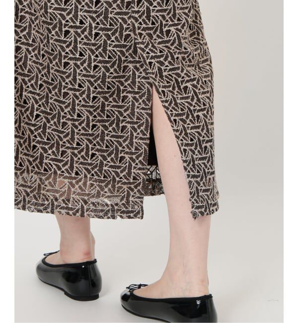  「ジオメトリックレースタイトスカート」|スカート|