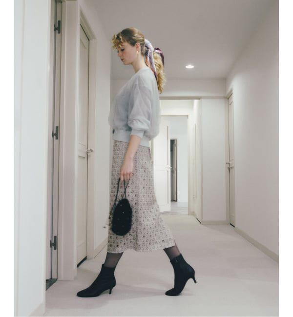  「ジオメトリックレースタイトスカート」|スカート|