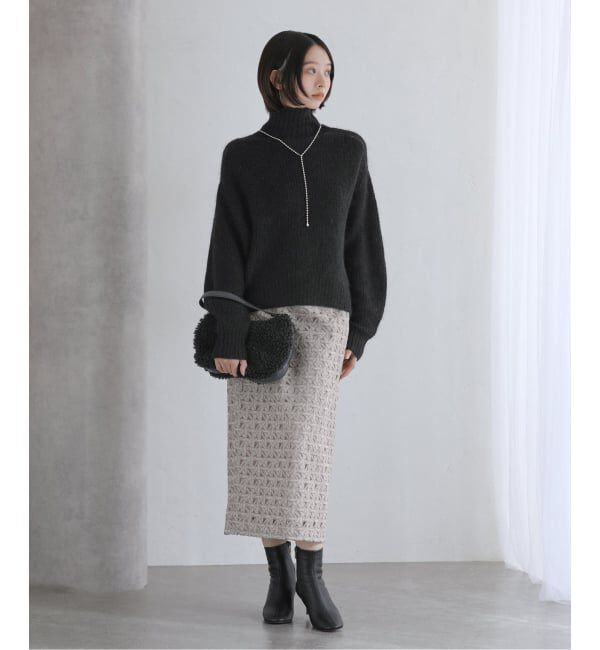  「ジオメトリックレースタイトスカート」|スカート|