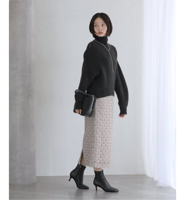  「ジオメトリックレースタイトスカート」|スカート|