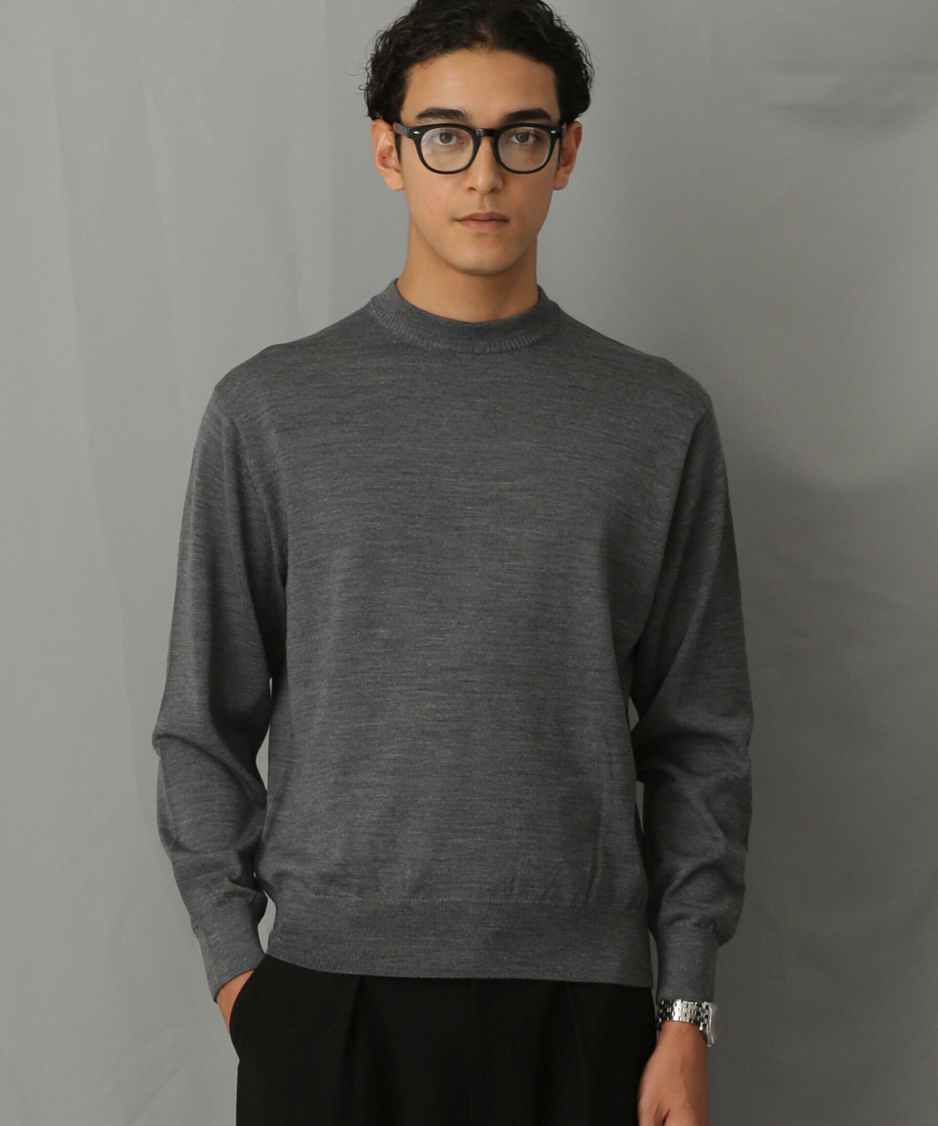 nano･universe「「毛玉レスニット」 ファインゲージクルーネック」|ニット・セーター|