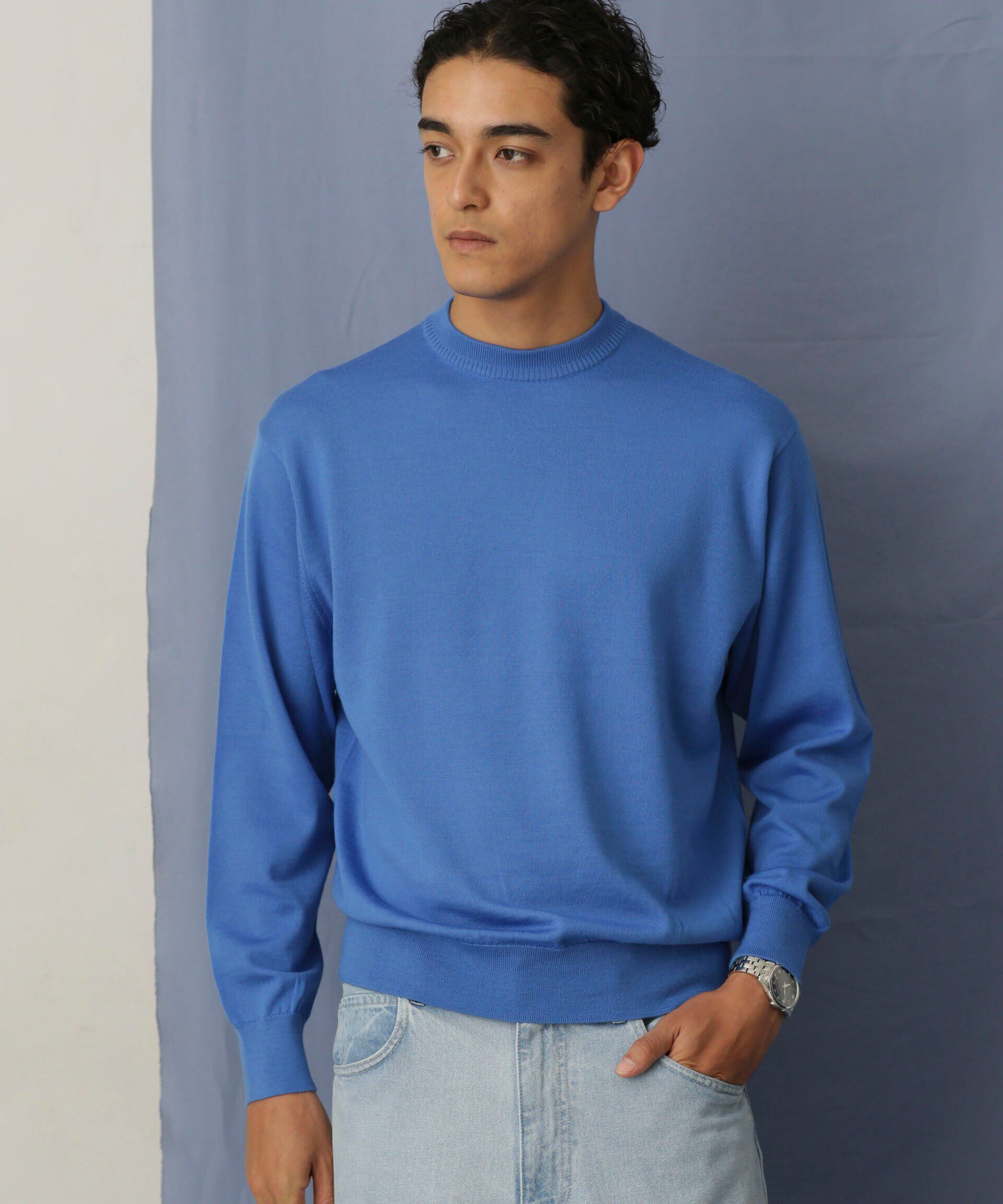 nano･universe「「毛玉レスニット」 ファインゲージクルーネック」|ニット・セーター|