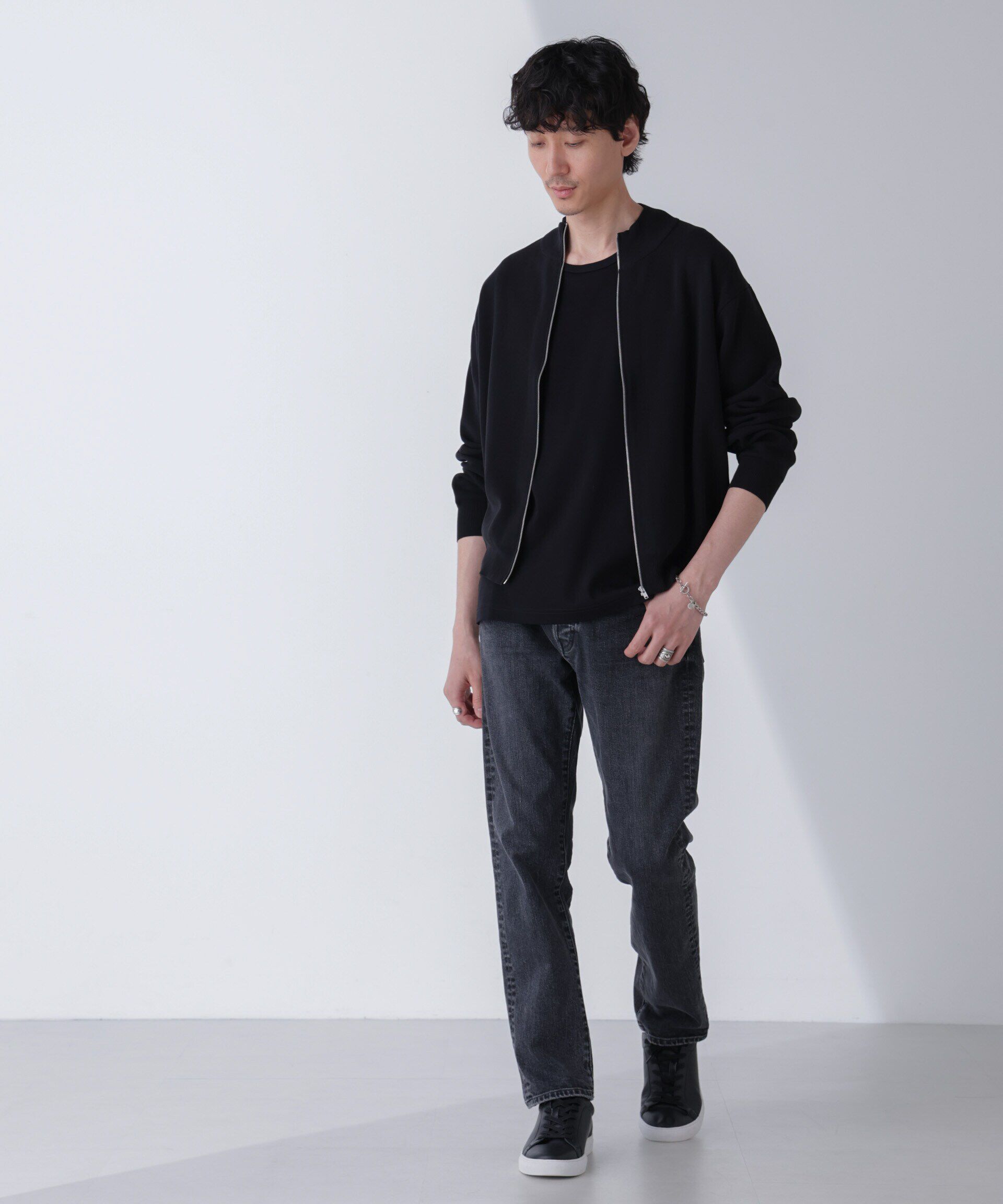 nano･universe「14ゲージミラノリブドライバーズニット(手洗い可能)」|ニット・セーター|