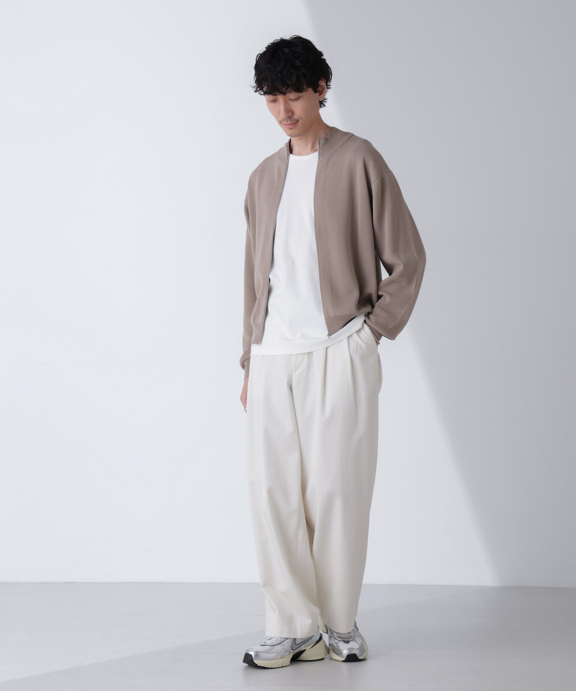 nano･universe「14ゲージミラノリブドライバーズニット(手洗い可能)」|ニット・セーター|