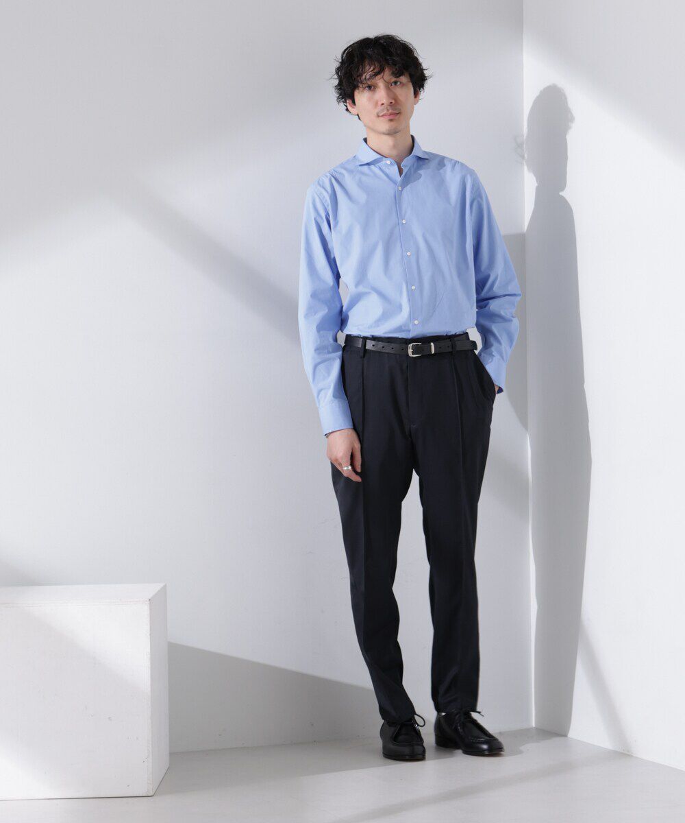 nano･universe「｢N shirt｣Anti Soaked(R) 汗染み防止ホリゾンタルカラーシャツ長袖」|シャツ・ブラウス|