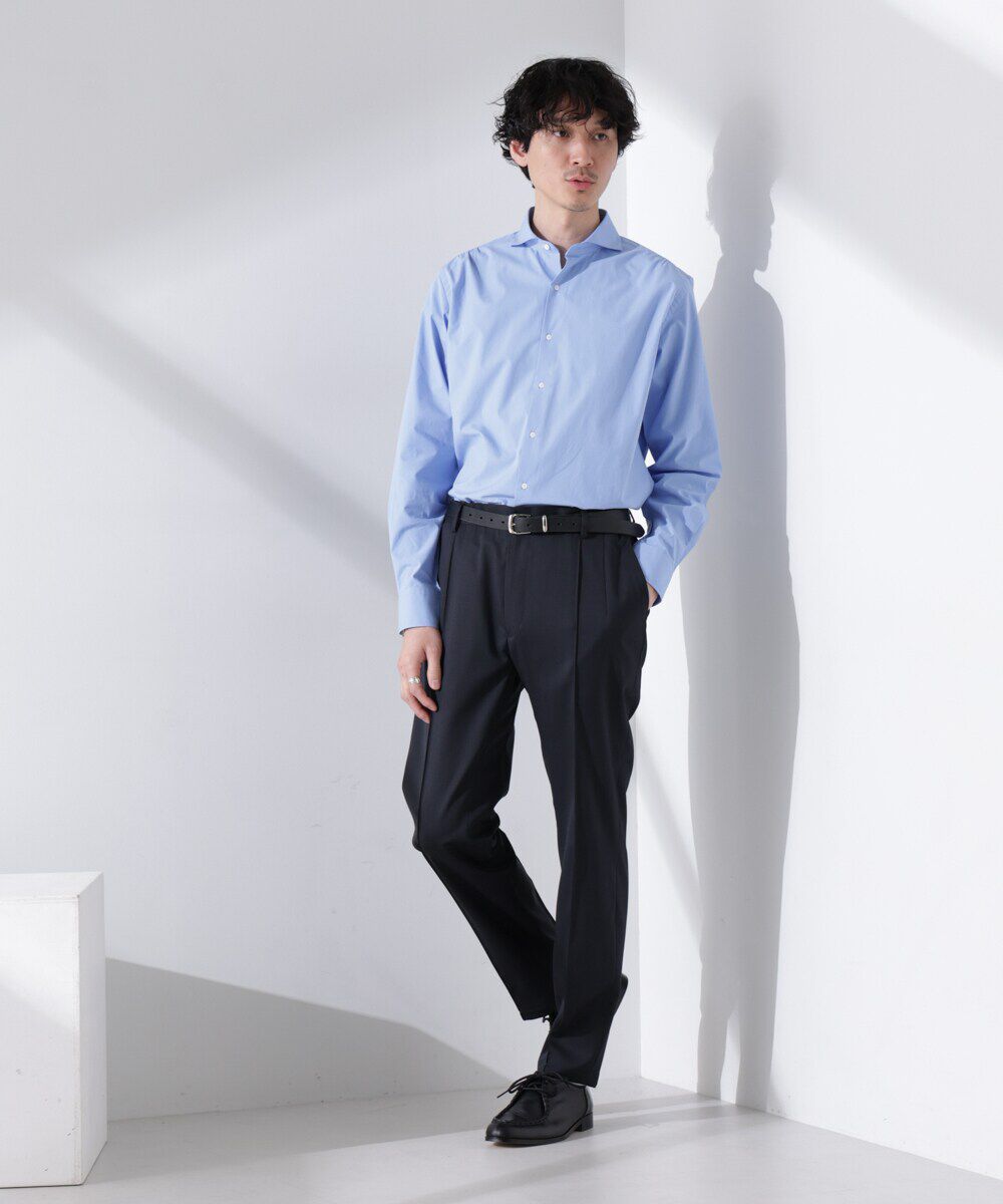 nano･universe「｢N shirt｣Anti Soaked(R) 汗染み防止ホリゾンタルカラーシャツ長袖」|シャツ・ブラウス|