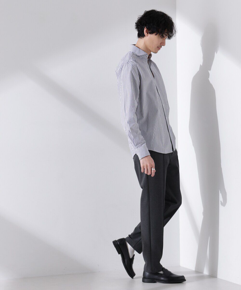 nano･universe「｢N shirt｣Anti Soaked(R) 汗染み防止ホリゾンタルカラーシャツ長袖」|シャツ・ブラウス|