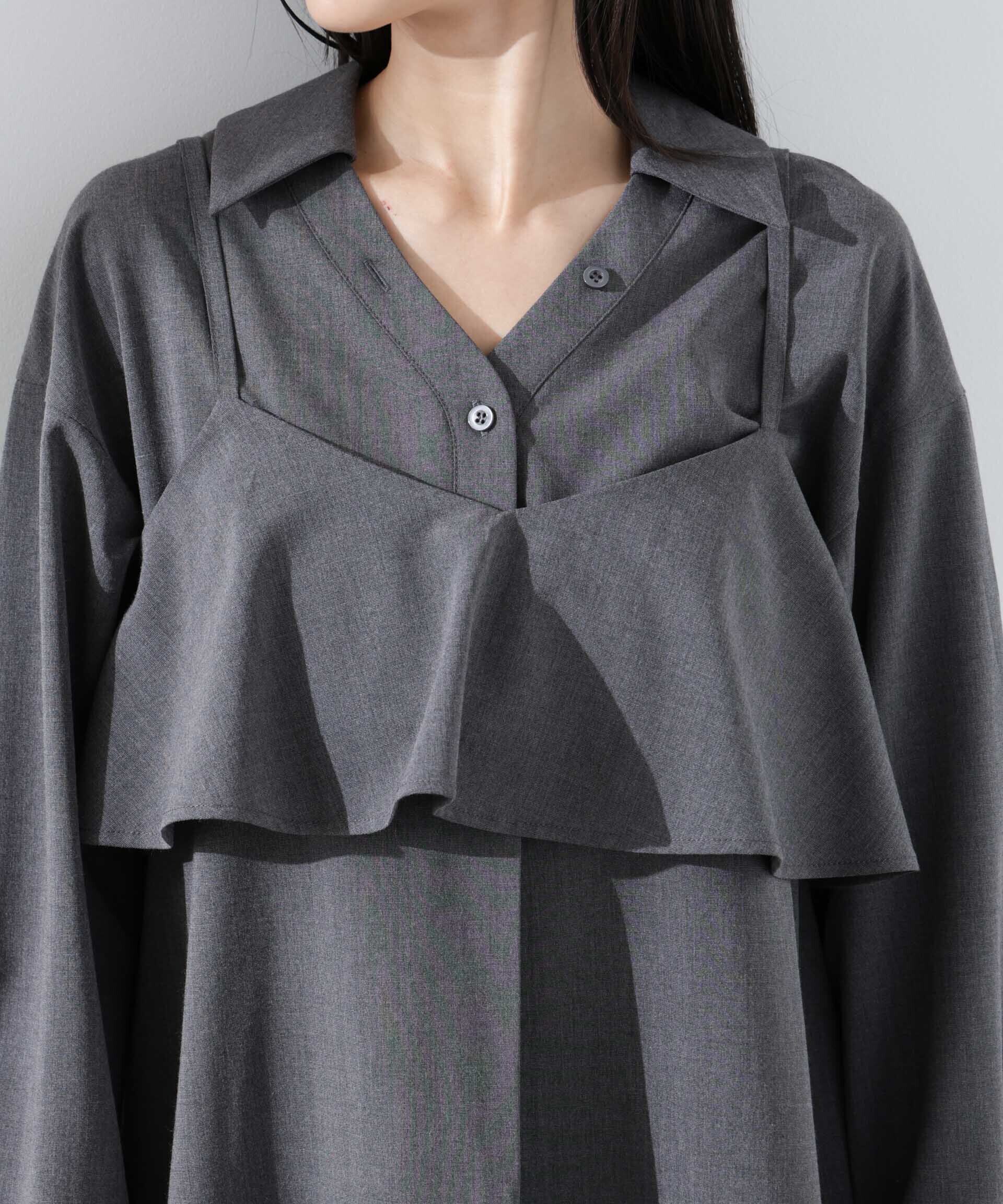 nano･universe「キャミソールビスチェ＋スキッパーワンピースSET」|ワンピース|