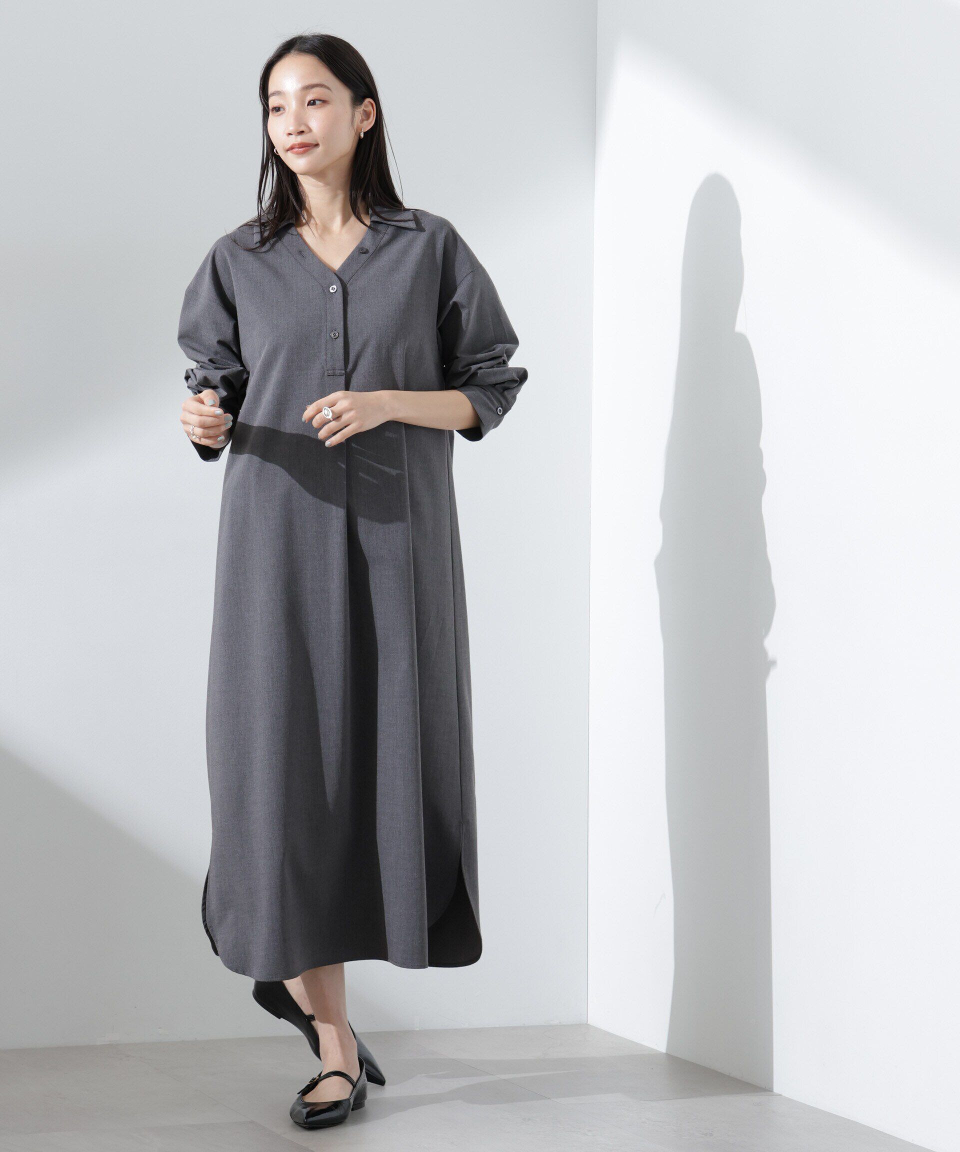 nano･universe「キャミソールビスチェ＋スキッパーワンピースSET」|ワンピース|