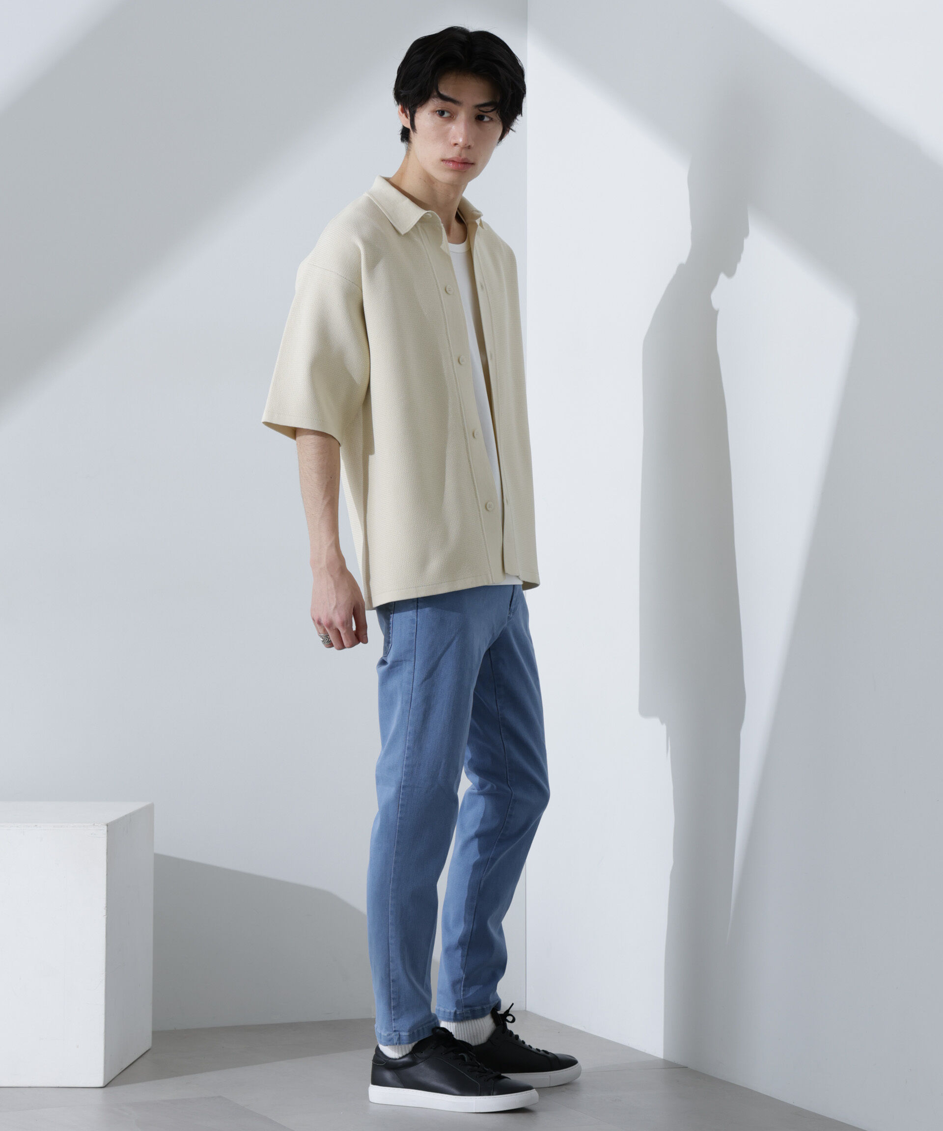 nano･universe「NORMANBROS別注 ストレッチイージーデニム」|チノ|