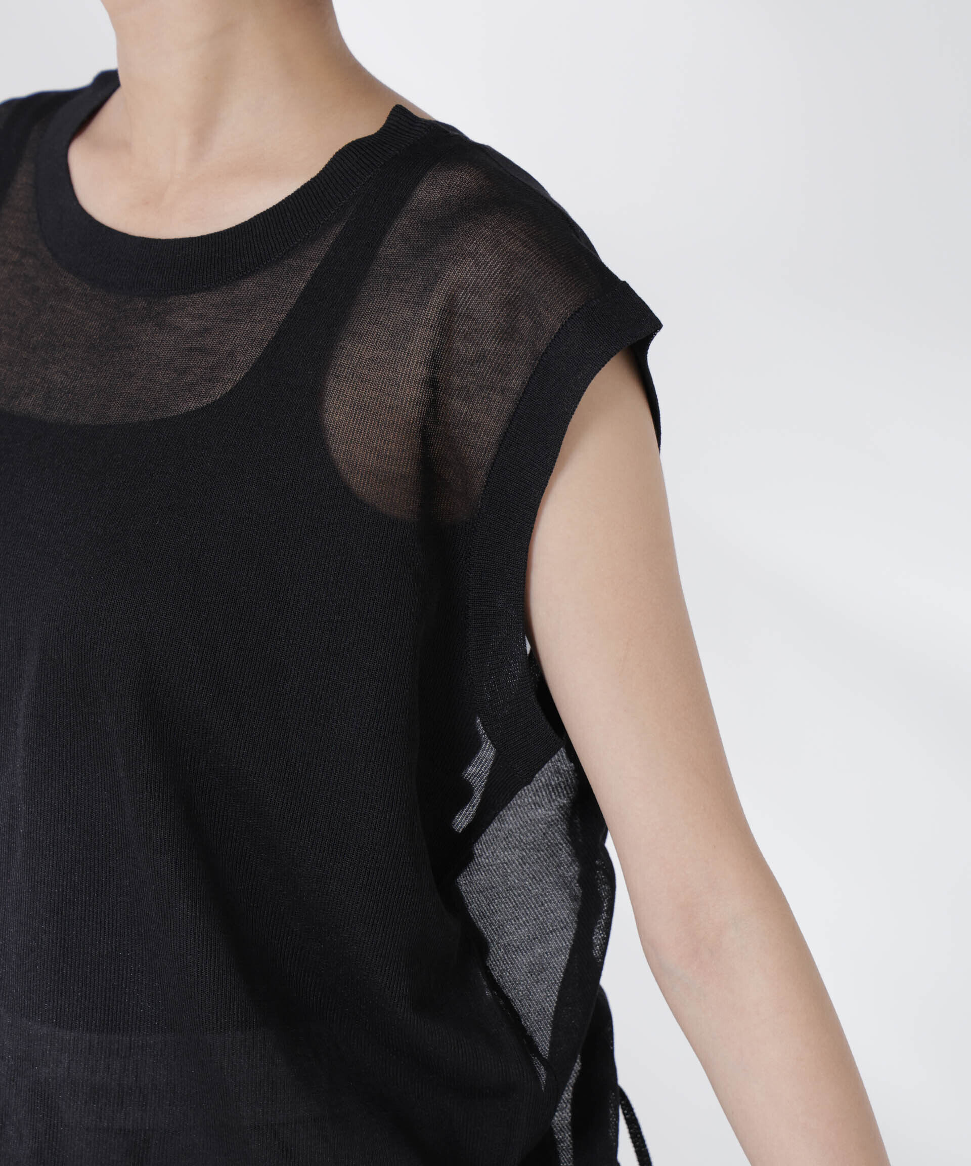 nano･universe「前後2wayドロストデザインシアーニット」|ニット・セーター|