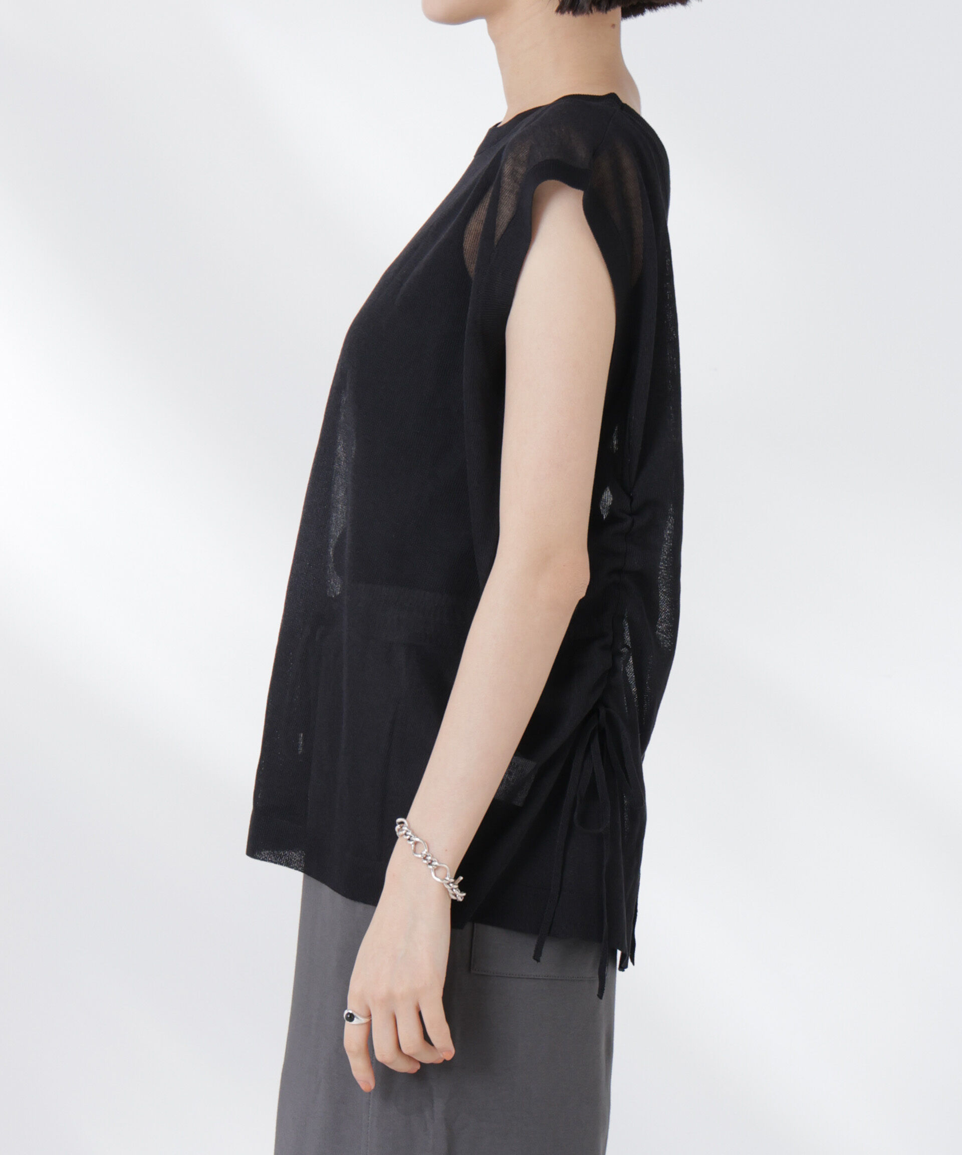 nano･universe「前後2wayドロストデザインシアーニット」|ニット・セーター|