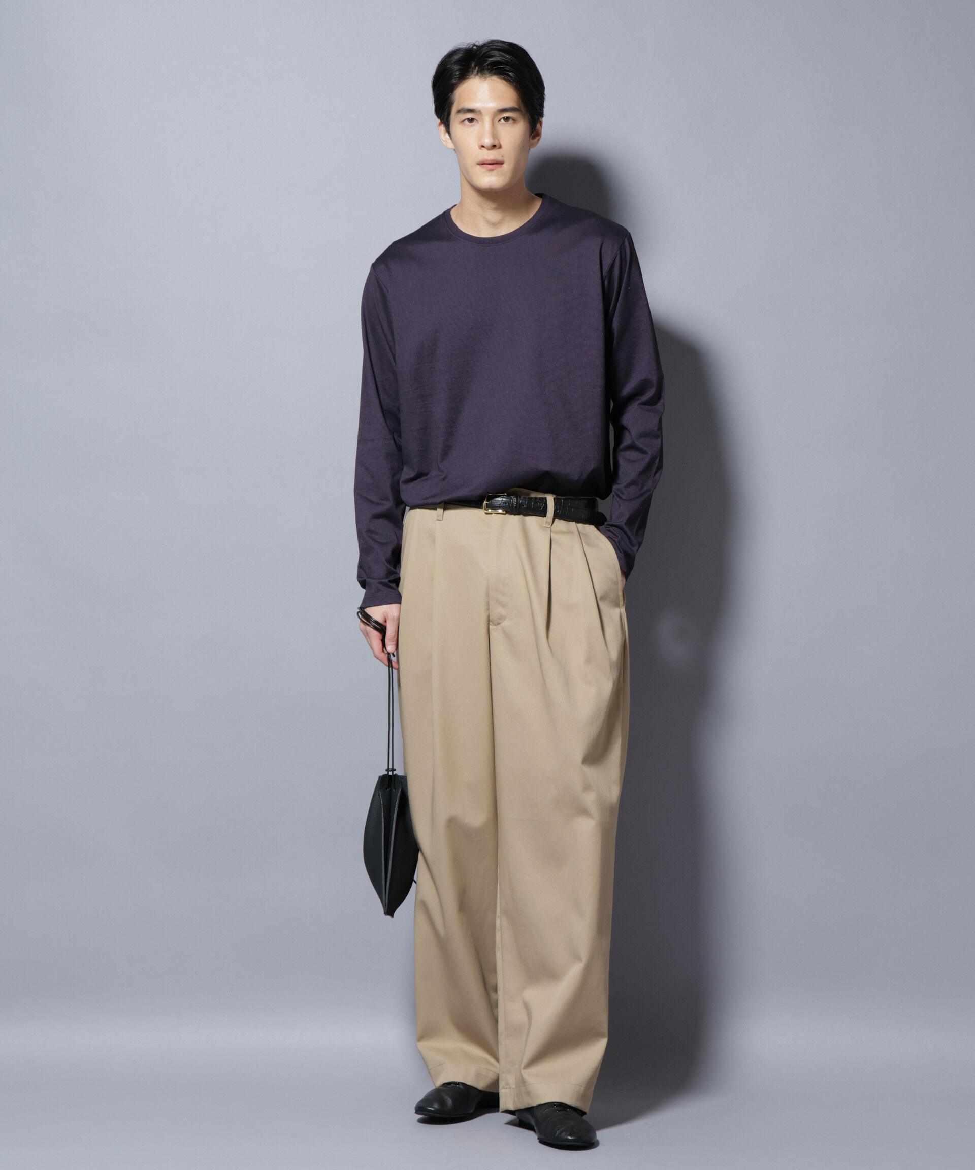 nano･universe「ソラーロライトストレッチクルーネックTシャツ 長袖」|Tシャツ・カットソー|