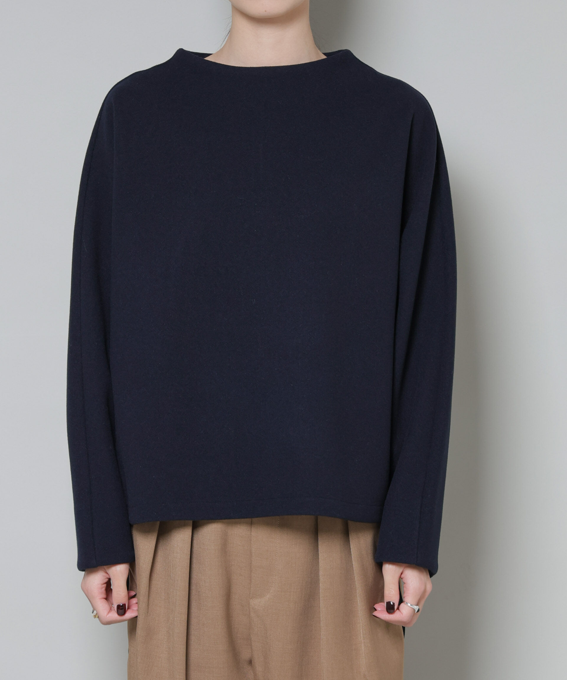 nano･universe「ｿﾌﾄﾒﾙﾄﾝｼﾞｬｰｼﾞｰﾀｯｸｽﾘｰﾌﾞﾓｯｸﾈｯｸﾄｯﾌﾟｽ(」|シャツ・ブラウス|