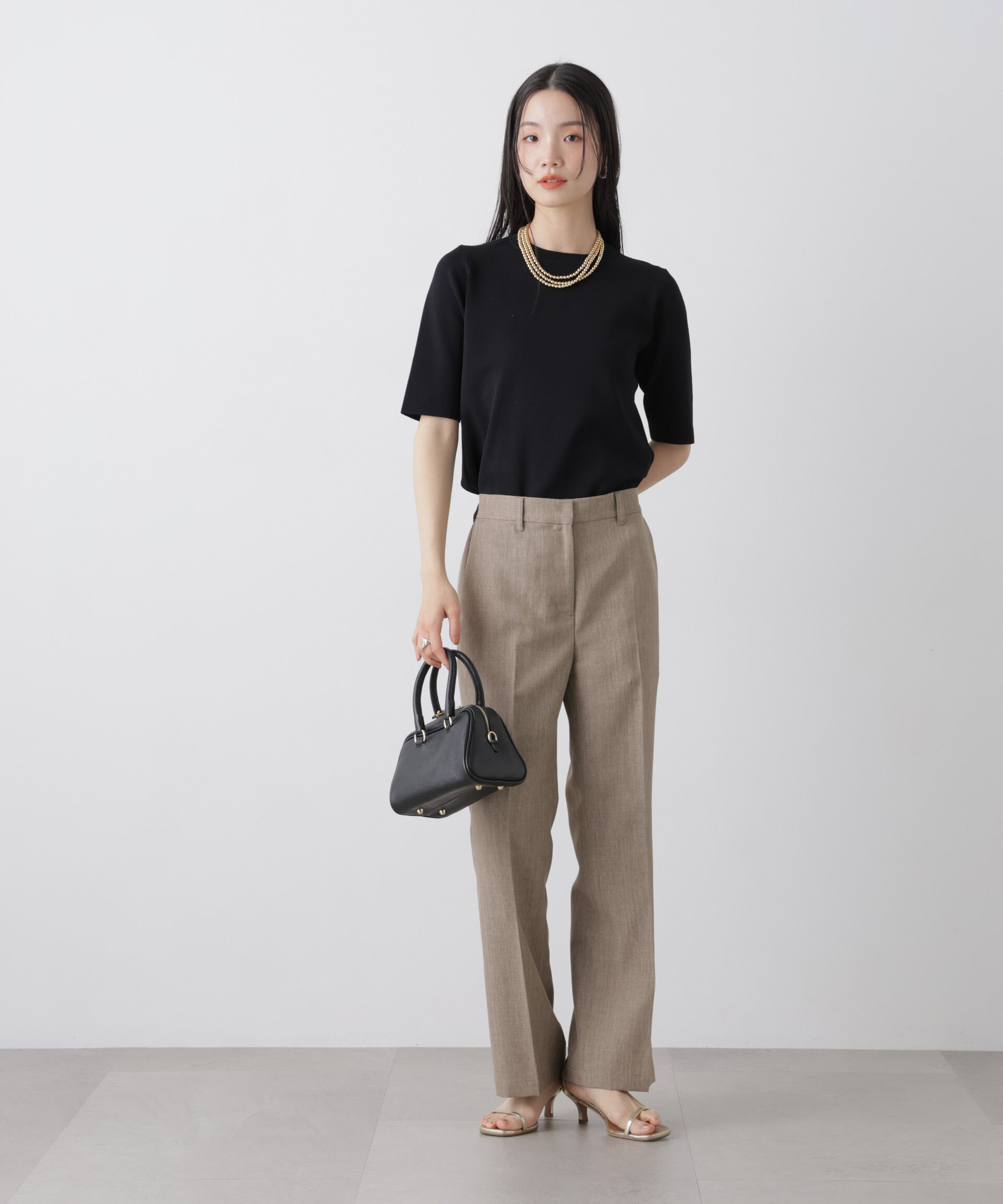 nano･universe「多機能センタープレスパンツ(セットアップ可)」|チノ|