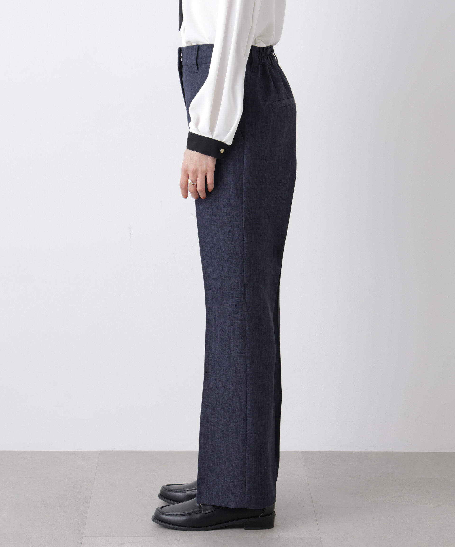 nano･universe「多機能センタープレスパンツ(セットアップ可)」|チノ|